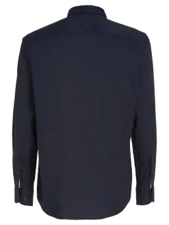 Overhemd Flex Poplin Donkerblauw