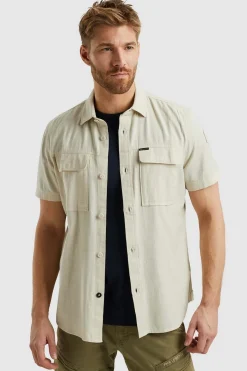 Overhemd Slub Beige