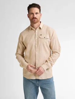 Overhemd Uni Beige