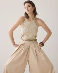 Pantalon Culotte Beige