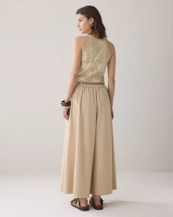 Pantalon Culotte Beige
