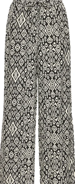 Pantalon Linno Ikat Zwart
