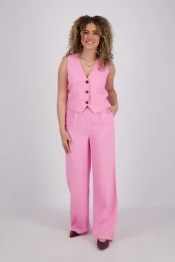 Pantalon Nura Pleated Roze