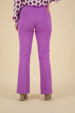 Pantalon Pique Flare Paars