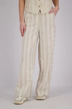 Pantalon Streep Beige