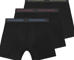 3PK MENS SOLID COTTON STRETCH BOXER Zwart