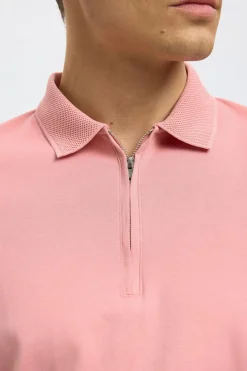 Polo Fave Zip Roze