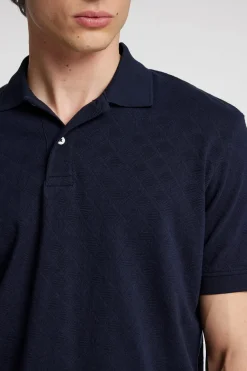 Polo Paul Jacquard Blauw