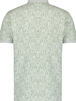 Polo Pique Allover Printed Groen