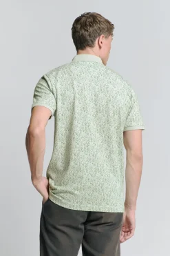 Polo Pique Allover Printed Groen