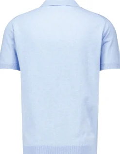 Polo Pullover Zip up Blauw