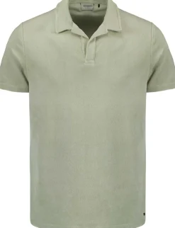 Polo Revers Solid Terry Knit Grijs