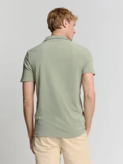 Polo Revers Solid Terry Knit Grijs