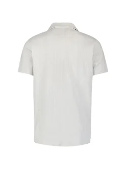 Polo Revers Solid Vertical Jacquard Grijs