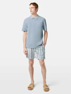 Polo Washed Chest Pocket Blauw