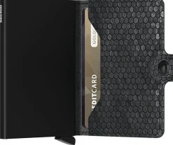 Portemonnee Miniwallet Hexagon Zwart