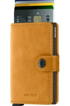 Portemonnee Miniwallet Vintage Geel