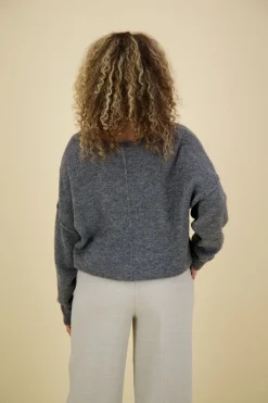 Pullover Mik Mohair Grijs