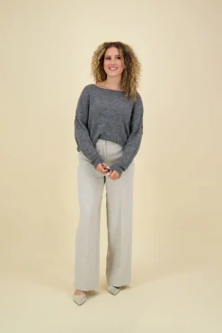 Pullover Mik Mohair Grijs