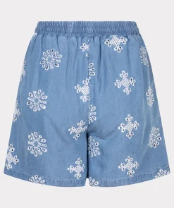 Shorts Chambray Blauw