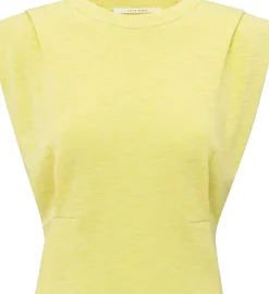 Shoulder detail sweater with f Geel
