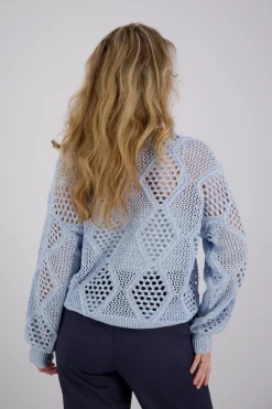 Sweater Ajour Blauw