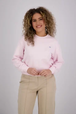 Sweater Contrast Flag Roze
