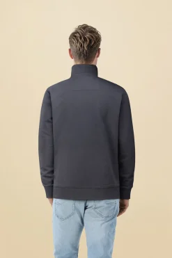 Sweater Core Logo Henley Blauw