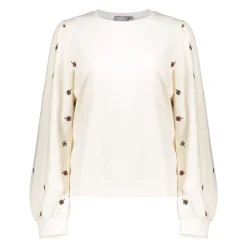 Sweater Embroiderd Clovers Bruin