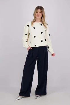 Sweater hearts terry Bruin