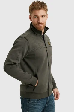 Sweatvest Spacer look Groen