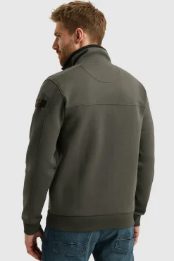 Sweatvest Spacer look Groen