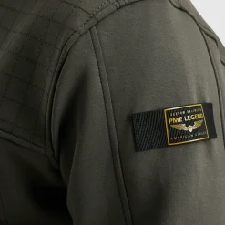 Sweatvest Spacer look Groen