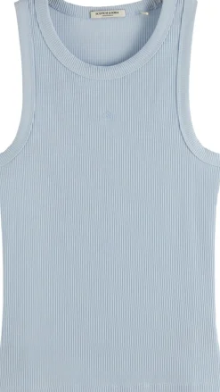 Tanktop Rib Blauw
