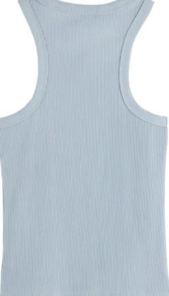 Tanktop Rib Blauw