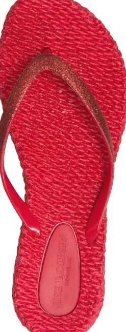 Teenslipper Glitter Rood