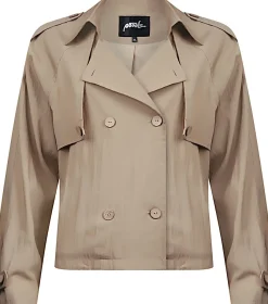 Trenchcoat short Bruin
