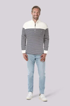 Trui Racking Structure Zip Blauw
