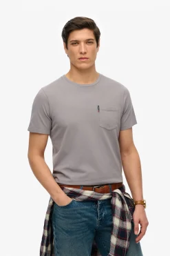 T-shirt Classic Essential Pocket Grijs