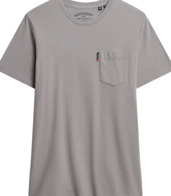 T-shirt Classic Essential Pocket Grijs