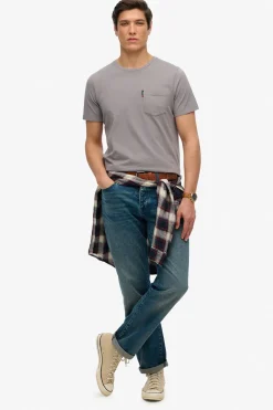 T-shirt Classic Essential Pocket Grijs