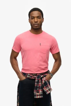 T-shirt Classic Essential Pocket Roze