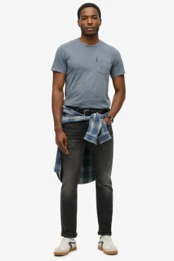 T-shirt Classic Essential Pocket Blauw