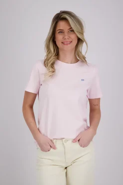 T-shirt Contrast Flag Roze