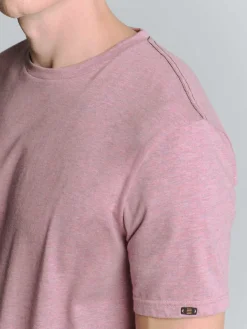 T-Shirt Crewneck Melange Paars