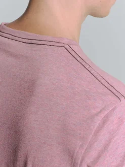 T-Shirt Crewneck Melange Paars