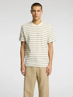 T-shirt Django Streep Blauw