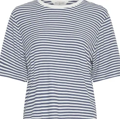 T-shirt Jana Streep Blauw