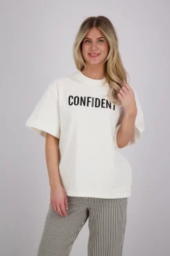 T-shirt Klaske Confident Wit