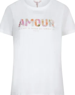 T-shirt patched Print Wit